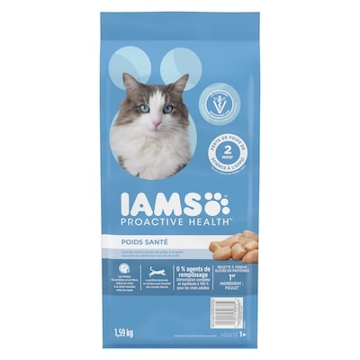 Iams Nourriture de qualité supérieure pour chats poids santé adulte 1+ 1.59 kg, 1,04 $/100g