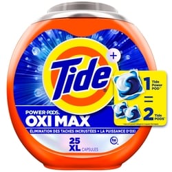 Tide Capsules pour lessive Oxi Max Power PODS, 25 capsules 25 ea, 0,56&nbsp;$/1ch