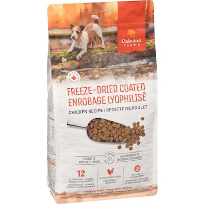 Aliments entièrement naturels pour chiens enrobage lyophilisé recette de poulet