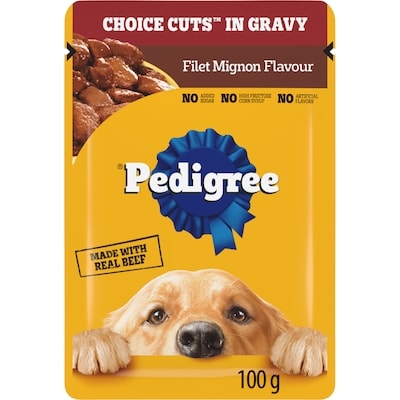 Pedigree Choice Cuts In Gravy Filet Mignon Flavour Adult Wet Dog Food Pouch 100 g, $1.19/100g