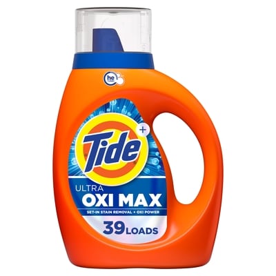 Tide Ultra OXI MAX Laundry Detergent 1.62 l, $0.99/100ml
