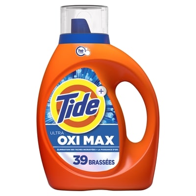Tide Détergent à lessive Ultra OXI MAX 1.62 l, 1,05 $/100ml
