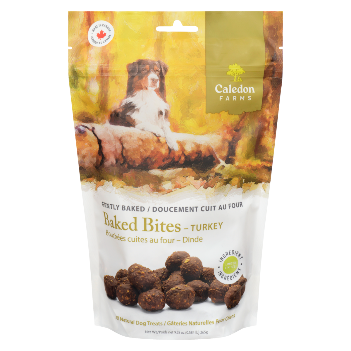 Caledon Farms Gâteries naturelles pour chiens bouchées cuites au four - dinde 265 g, 4,15 $/100g
