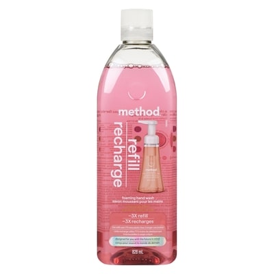 Savon moussant pour les mains recharge pamplemousse rose