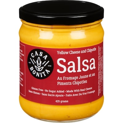Casa Bonita Yellow Cheese And Chipotle Salsa Medium 425 g, $1.41/100g