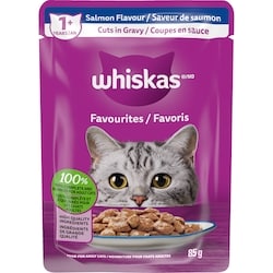 Whiskas Favourites Adult Wet Cat Food Cuts In Gravy Salmon Flavour Pouch 85 g, $1.16/100g