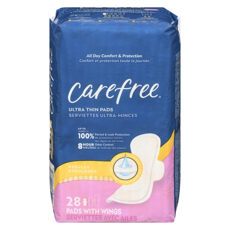 Ultra Thin Pads, Regular Pads With Wings, 28ct