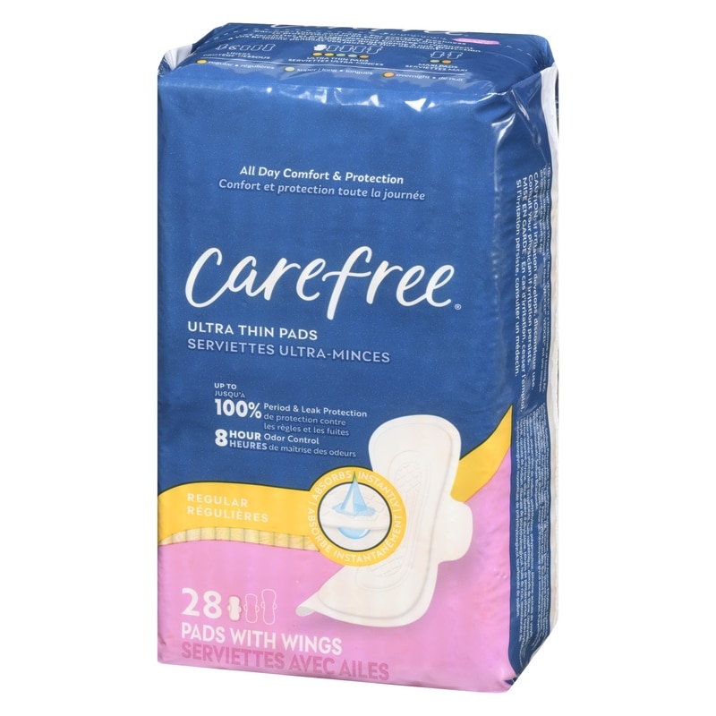 Ultra Thin Pads, Regular Pads With Wings, 28ct