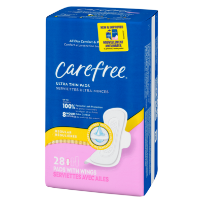 Ultra Thin Pads, Regular Pads With Wings, 28ct