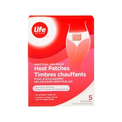 Life Brand Menstrual Pain Relief Heat Patches 5 Pack 1 ea, $12.49/1ea