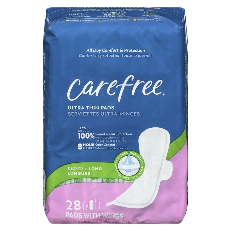 Ultra Thin Pads, Super/Long Pads With Wings, 28ct