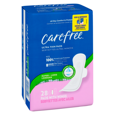 Ultra Thin Pads, Super/Long Pads With Wings, 28ct
