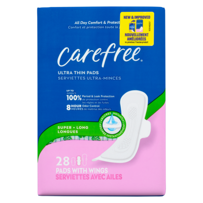 Ultra Thin Pads, Super/Long Pads With Wings, 28ct