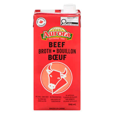 Aurora Bouillon bœuf 946 ml, 0,32 $/100ml