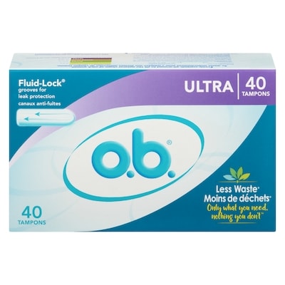 o.b. Tampons, Ultra, 40ct 40 ea, $0.25/1ea
