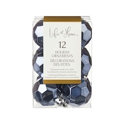 Life at Home Faceted Mini Holiday Ornaments 12 Pack - Blue 1 ea, $3.00/1ea