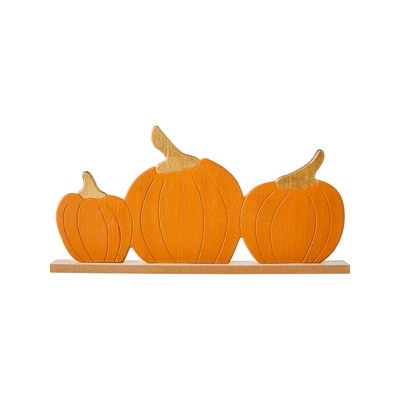 null 3 citrouilles décoratives en bois – orangé 1 ea, 14,00 $/1ch