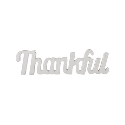 null Thankful Wooden Decoration - White 1 ea, $9.00/1ea
