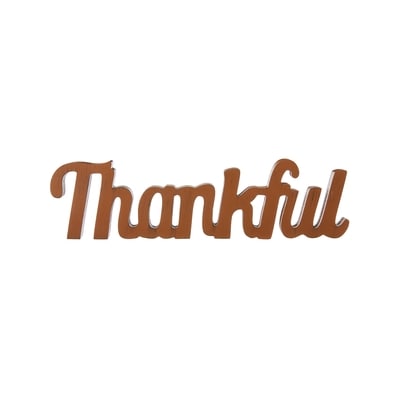 null Thankful Wooden Decoration - Brown 1 ea, $9.00/1ea