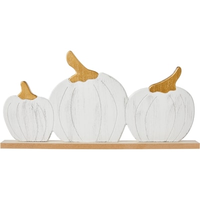 null 3 Wooden Pumpkin Decoration - White 1 ea, $14.00/1ea