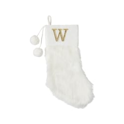 Life at Home Ivory Faux Fur Monogram Stocking - Letter W 1 ea, $19.00/1ea