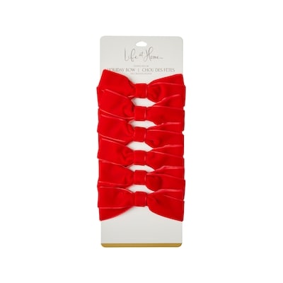 Life at Home Holiday Velvet Bows 6 Pack - Red 6 ea, $8.00/1ea