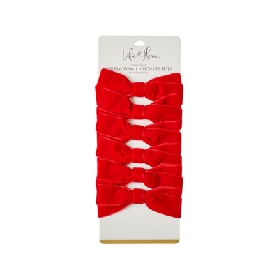 Life at Home Lot de 6 choux des fêtes en velours – rouge 6 ea, 8,00 $/1ch