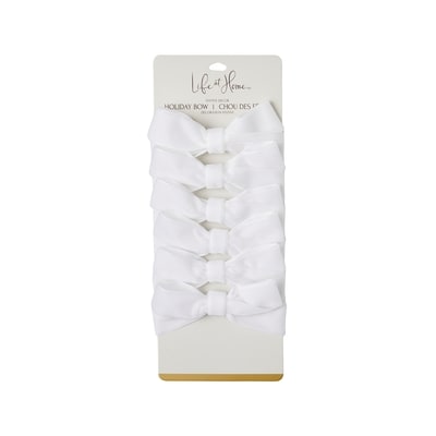 Life at Home Holiday Velvet Bows 6 Pack - White 6 ea, $8.00/1ea