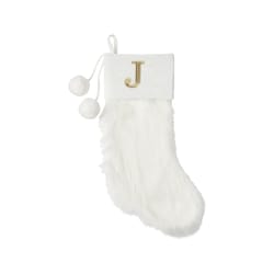 Life at Home Ivory Faux Fur Monogram Stocking - Letter J 1 ea, $19.00/1ea