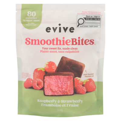 Evive Smoothie bites framboise, fraise, pitaya 144 g, 5,90 $/100g
