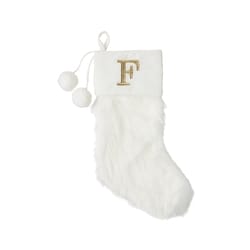 Life at Home Ivory Faux Fur Monogram Stocking - Letter F 1 ea, $19.00/1ea