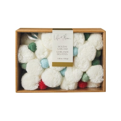 Life at Home Pompom Holiday Garland 1 ea, $14.00/1ea