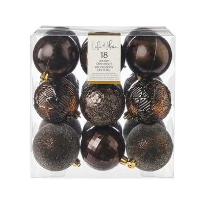 Life at Home Décorations des fêtes, lot de 18 boules – bronze 1 ea, 24,00 $/1ch