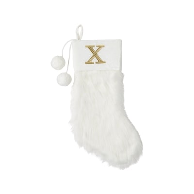 Life at Home Ivory Faux Fur Monogram Stocking - Letter X 1 ea, $19.00/1ea