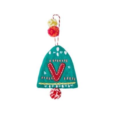 Life at Home Felt Bell Monogram Ornament - Letter V 1 ea, $7.00/1ea