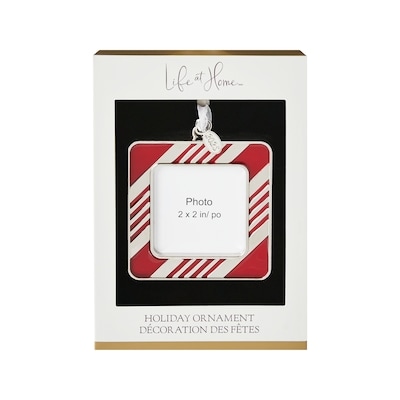 Life at Home Ornement-cadre photo de canne de Noël en métal 1 ea, 6,50 $/1ch