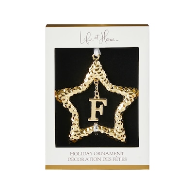Life at Home Décoration d’étoile en métal avec monogramme – lettre F 1 ea, 10,00 $/1ch