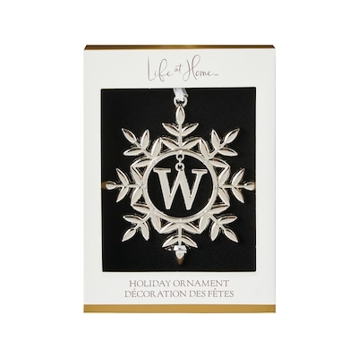 Life at Home Metal Snowflake Monogram Ornament - Letter W 1 ea, $10.00/1ea