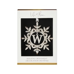 Life at Home Décoration de flocon de neige en métal avec monogramme – lettre W 1 ea, 10,00 $/1ch