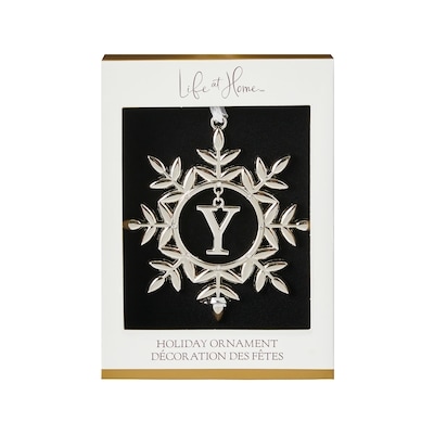 Life at Home Metal Snowflake Monogram Ornament - Letter Y 1 ea, $10.00/1ea
