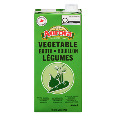 Aurora Vegetable Broth 946 ml, $0.32/100ml
