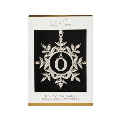 Life at Home Décoration de flocon de neige en métal avec monogramme – lettre O 1 ea, 10,00 $/1ch