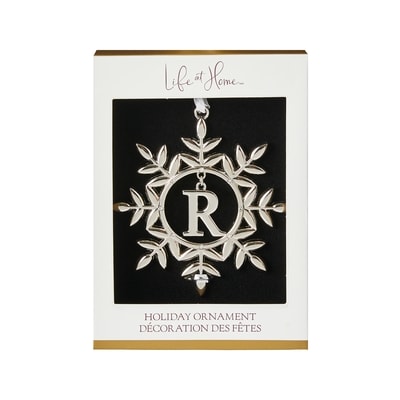 Life at Home Metal Snowflake Monogram Ornament - Letter R 1 ea, $10.00/1ea