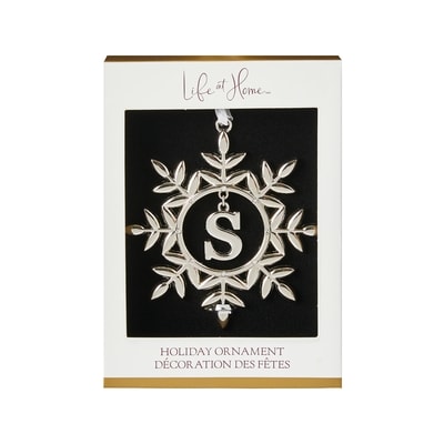 Life at Home Décoration de flocon de neige en métal avec monogramme – lettre S 1 ea, 10,00 $/1ch