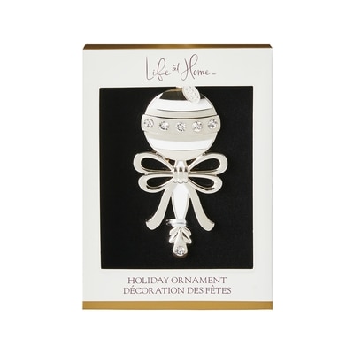Life at Home Metal White Rattle Ornament 1 ea, $6.50/1ea