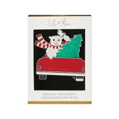 Life at Home Ornement d’ours en métal – voiture 1 ea, 6,50 $/1ch