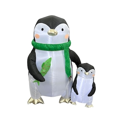 Pingouin illuminé gonflable 3,5 pi