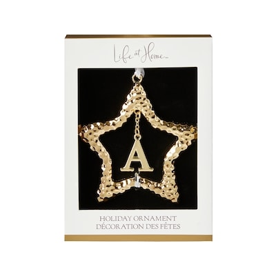Life at Home Metal Star Monogram Ornament - Letter A 1 ea, $10.00/1ea