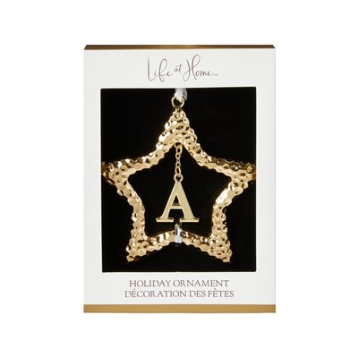 Life at Home Décoration d’étoile en métal avec monogramme – lettre A 1 ea, 10,00 $/1ch