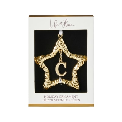 Life at Home Metal Star Monogram Ornament - Letter C 1 ea, $10.00/1ea